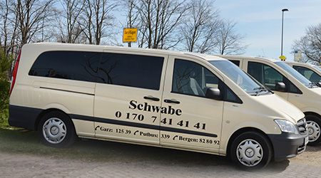 Taxi Schwabe auf Rügen in Garz, Putbus und Bergen